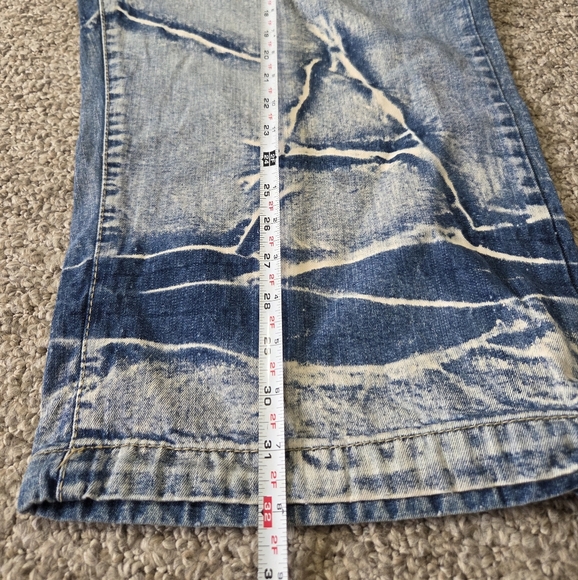 Y2K Hip Hop Baggy‎ Denim Shorts Jorts Brock Jeans 34 Skater - Picture 8 of 15